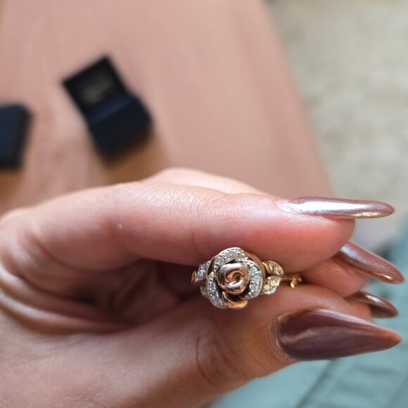 Zales Enchanted Belle Ring (10K Rose Gold) Size - Main Image